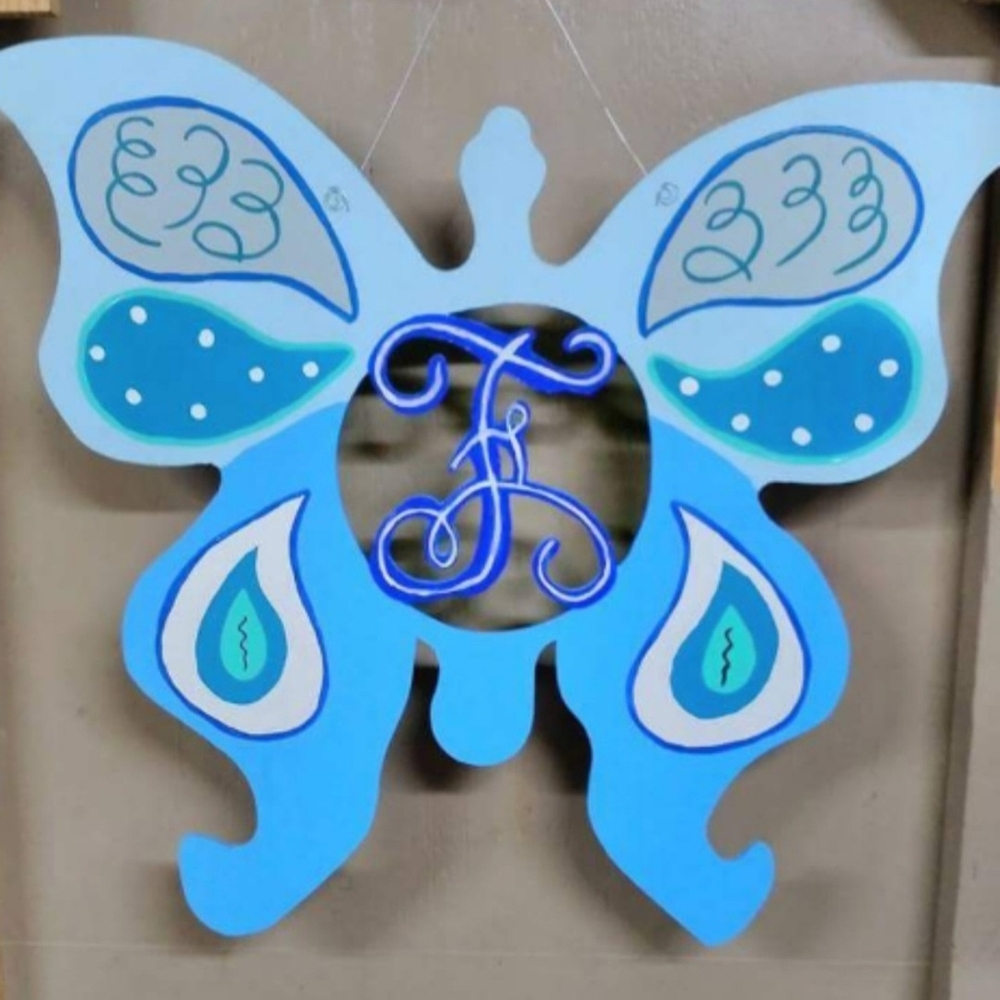 Blue Butterfly Wall Decor